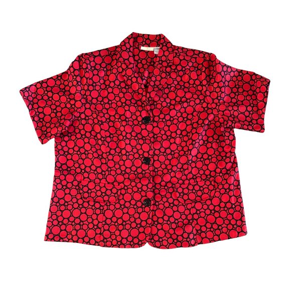 Vintage Red Jacket Top By Java Size 2X 22/24 - Picture 2 of 6